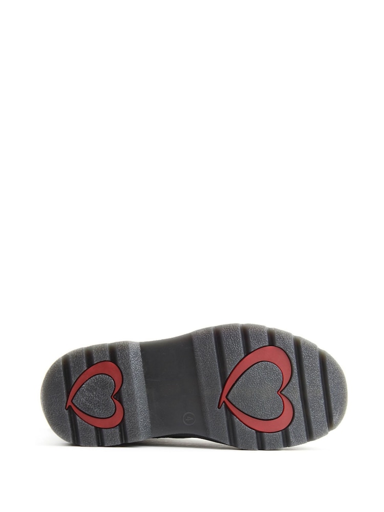 Buy Heavenly Feet Justina2 Emboss Hearts Mid Boots from the Next