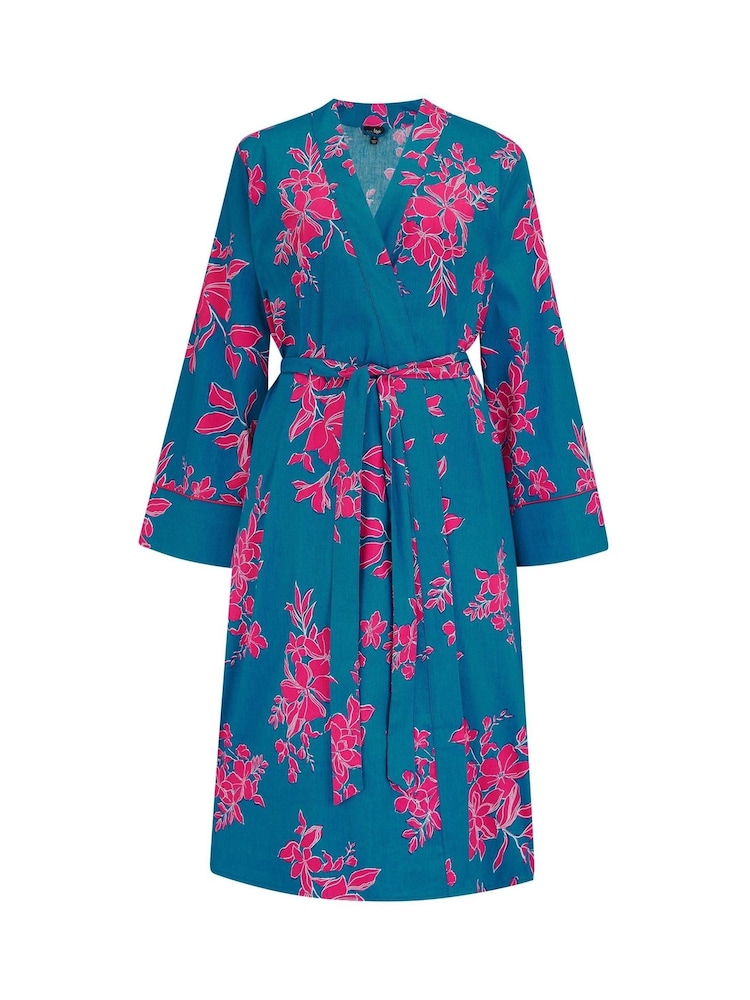 slim fit dress slacks Jal Wahal Floral Cotton Dress Robe main image 0