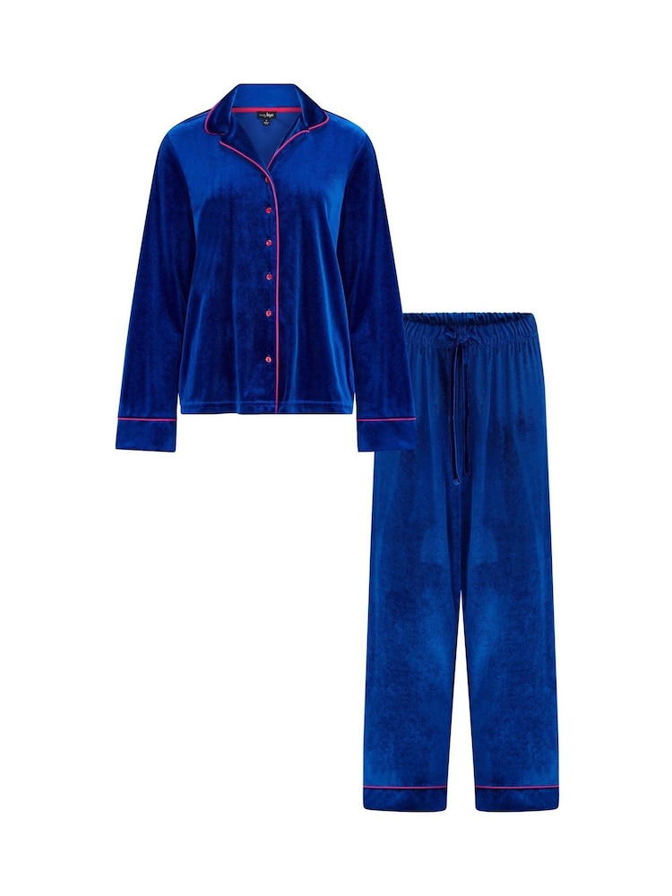Azul - Pour Moi Velour Revere Collar Pyjamas Set - Imagen 4 de 4 Azul - Pour Moi Velour Revere Collar Pyjamas Set - Imagen 4 de 4