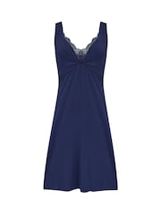 Pour Moi Blue Sofa Loves Lace Hidden Mesh Support Soft Jersey Chemise - Image 3 of 4