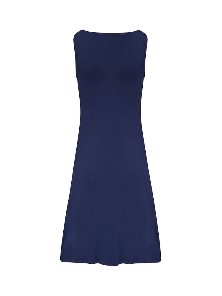 Pour Moi Blue Sofa Loves Lace Hidden Mesh Support Soft Jersey Chemise - Image 4 of 4