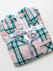 Pour Moi Pink Cosy Check Brushed 100% Cotton Pyjamas Gift Set - Image 4 of 4