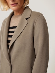 Jigsaw Brown Double Faced Tailored Coat - Image 2 of 7
