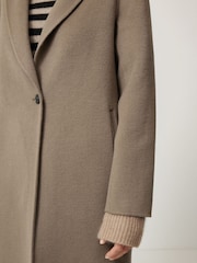 Jigsaw Brown Double Faced Tailored Coat - Image 3 of 7
