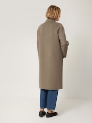 Jigsaw Brown Double Faced Tailored Coat - Image 5 of 7