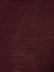 Jigsaw Red Wool Jersey Polo Neck Top - Image 7 of 7