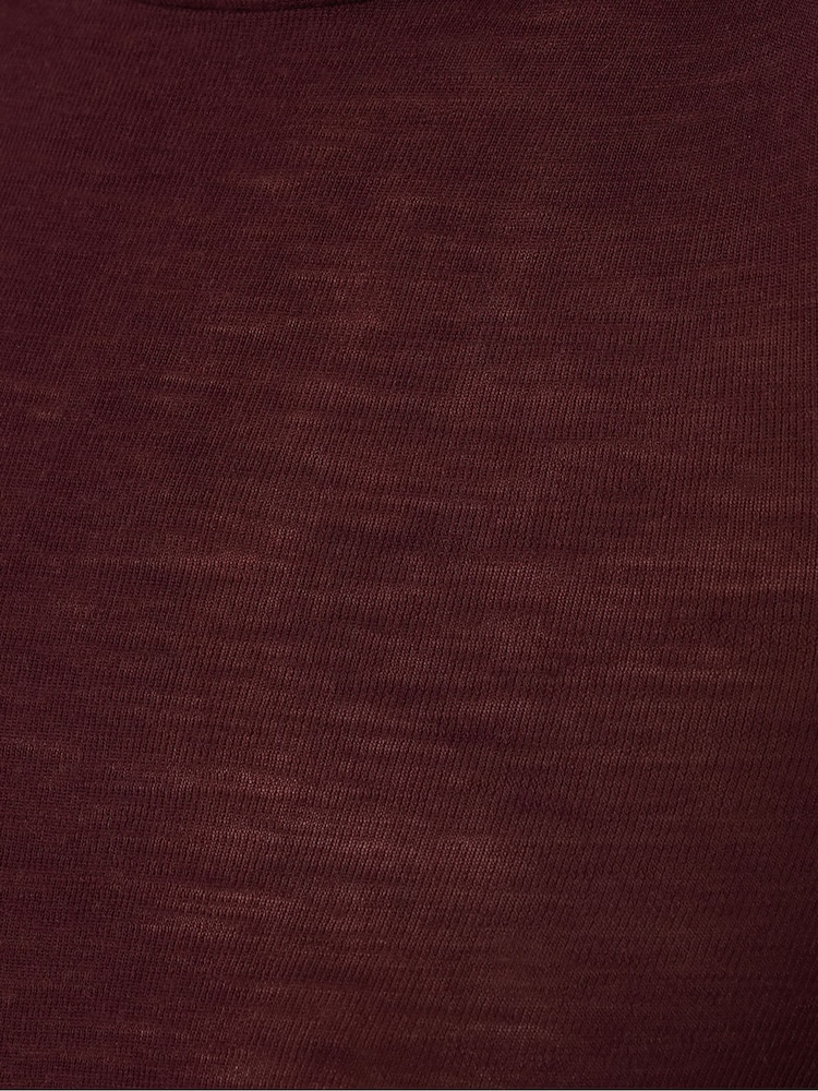 Jigsaw Red Wool Jersey Polo Neck Top - Image 7 of 7