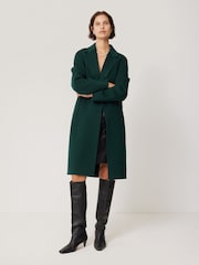 Jigsaw Green Double Faced Tailored Coat - Image 1 of 7
