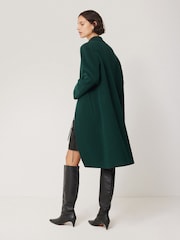 Jigsaw Green Double Faced Tailored Coat - Image 5 of 7