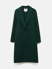 Jigsaw Green Double Faced Tailored Coat - Image 6 of 7