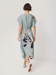 Jigsaw Blue Floral Drift Silk Blend Dress - Image 5 of 7