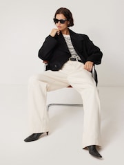 Jigsaw Black Wool Double Faced Short Coat - Image 2 of 7