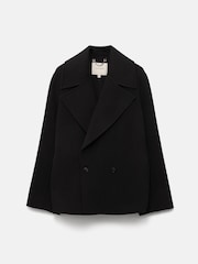 Jigsaw Black Wool Double Faced Short Coat - Image 7 of 7