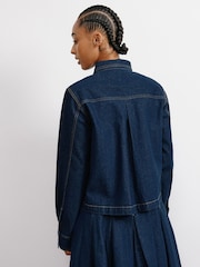 Albaray Blue 100% Cotton Dark Denim Jacket - Image 2 of 6