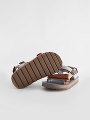 Tan/Grey Wide Fit (G) Trekker Sandals - Image 5 of 5