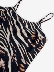Black/Animal Midi Slip Summer Dress - Image 8 of 9