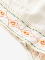 متعدد الألوان - Embroidered Beach Shorts With Linen - صورة 7 من 8