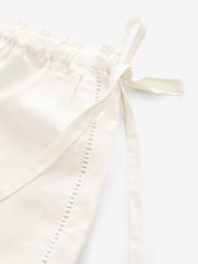 متعدد الألوان - Embroidered Beach Shorts With Linen - صورة 8 من 8