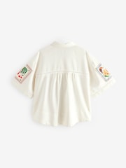 Multi Embroidered Beach Shirt With Linen - Image 5 of 7