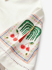 Multi Embroidered Beach Shirt With Linen - Image 7 of 7