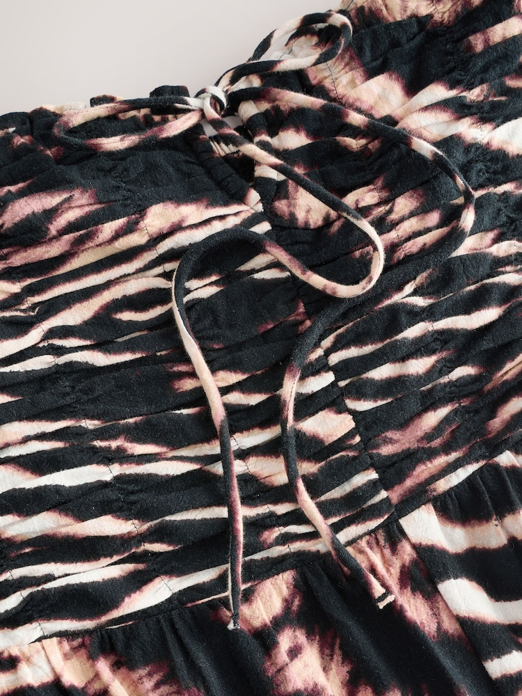 Black/Animal Halter Neck Wide Leg 100% Cotton Jumpsuit - Image 9 of 9 Black/Animal Halter Neck Wide Leg 100% Cotton Jumpsuit - Image 9 of 9