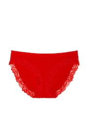 Victoria's Secret Lipstick Red Bikini Heart Pointelle Knickers - Image 3 of 3