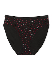 Victoria's Secret Black Mini Hearts Brief Knickers - Image 1 of 1