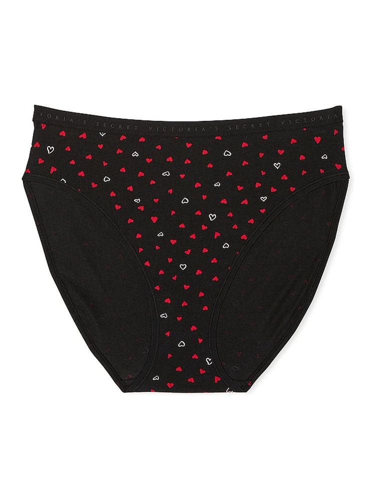 Victoria's Secret Black Mini Hearts Brief Knickers - Image 1 of 1