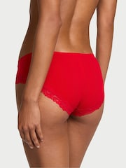 Victoria's Secret Lipstick Red Hipster Heart Pointelle Knickers - Image 2 of 3