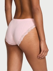 Victoria's Secret Pretty Blossom Pink Bikini Heart Pointelle Knickers - Image 2 of 3