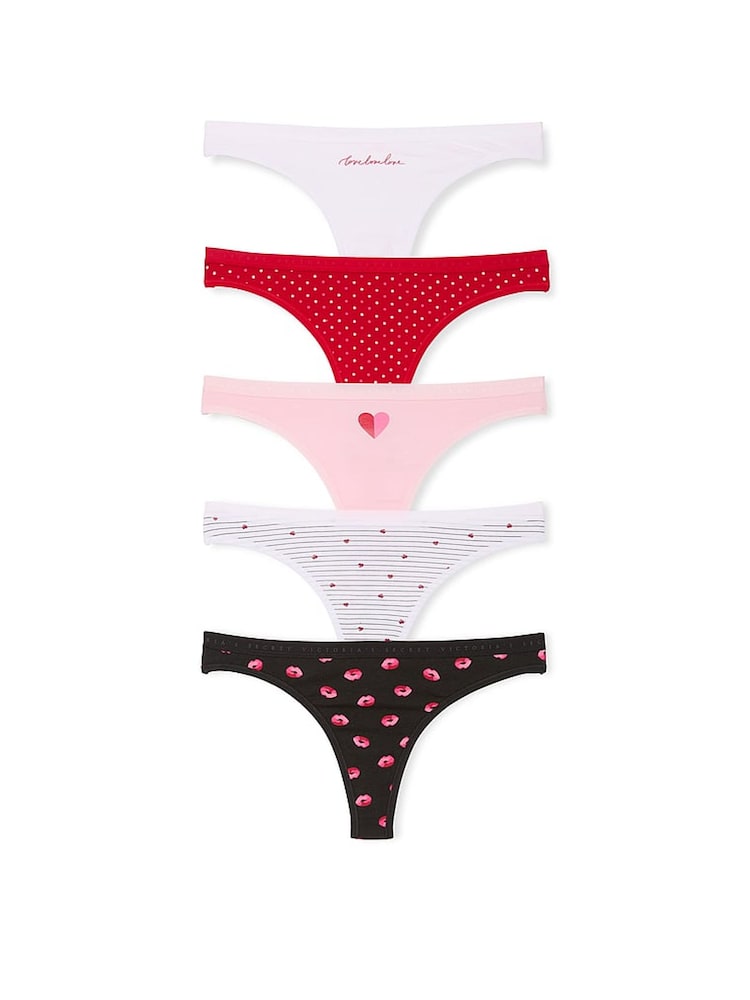 Wit/rood/roze/zwart - Victoria's Secret set van 5 slips - Image 1 of 1