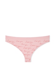 Victoria's Secret Love Print Pink Thong Knickers - Image 3 of 3