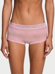 Victoria's Secret Cupid Pink Heart Short Logo Knickers - Image 1 of 3