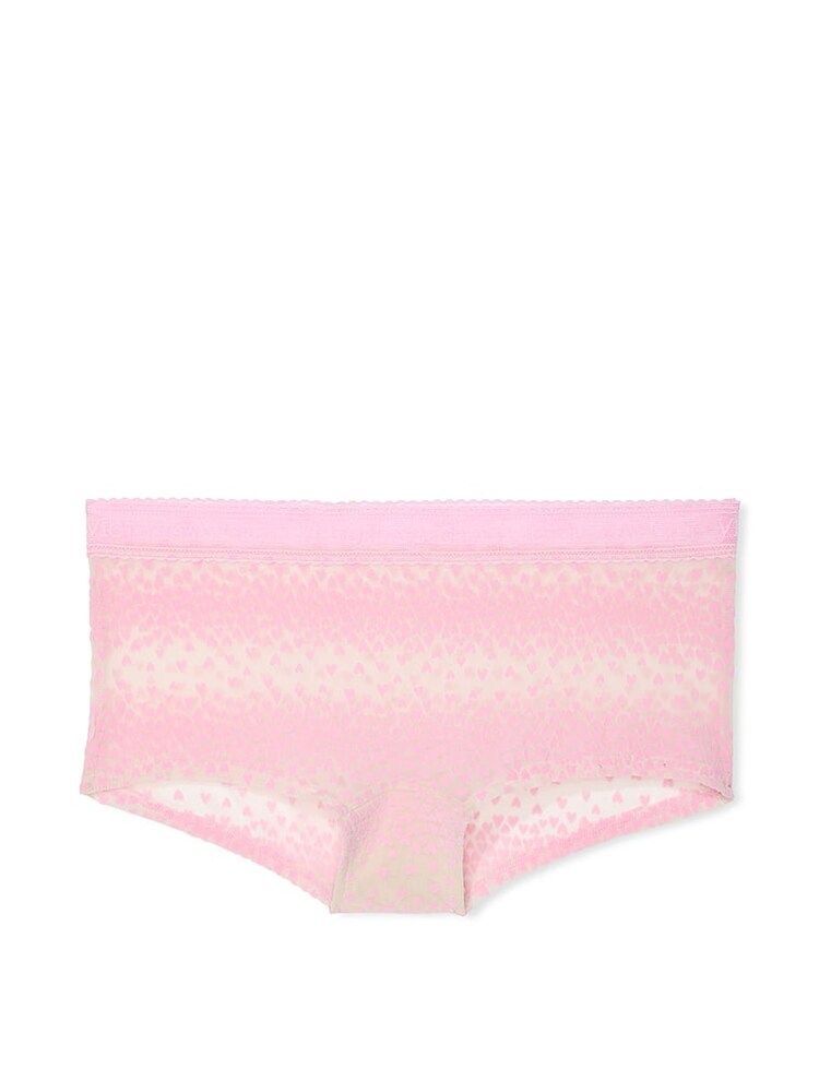 Victoria's Secret Cupid Pink Heart Short Logo Knickers - Image 3 of 3