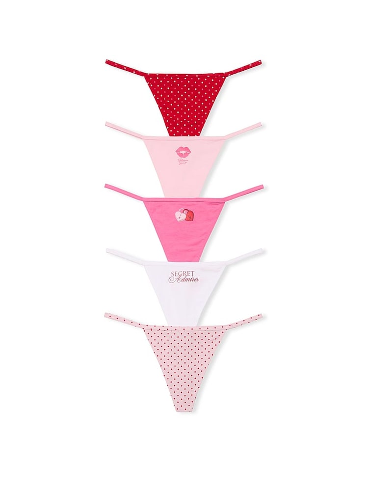 Rood/roze/wit - Victoria's Secret set van 5 slips - Image 1 of 1