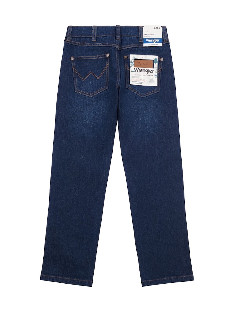 Wrangler Blue Boys Straight Fit Greensboro Regular Jeans - Image 2 of 5