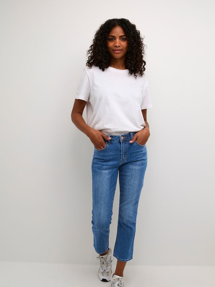 Kaffe Slim Fit Blue KAsinem Cropped Jeans - Image 1 of 6