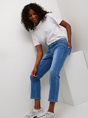 Kaffe Slim Fit Blue KAsinem Cropped Jeans - Image 4 of 6