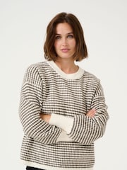 Kaffe KAellery Crew Neck Casual Fit Pullover Jumper - Image 1 of 5