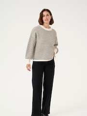 Kaffe KAellery Crew Neck Casual Fit Pullover Jumper - Image 2 of 5