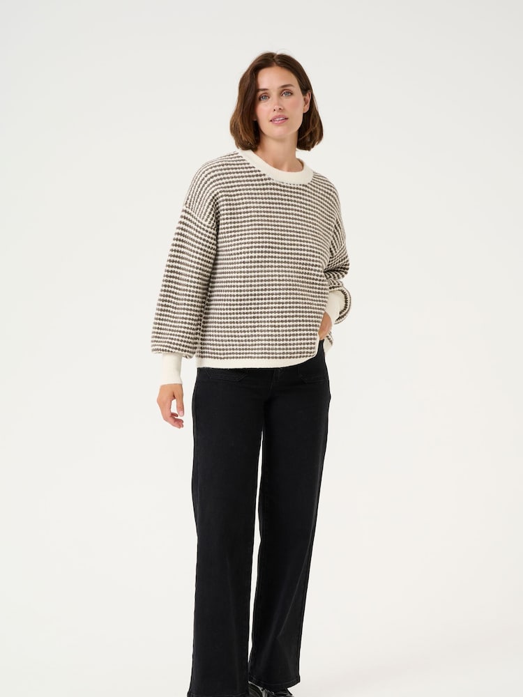 Kaffe KAellery Crew Neck Casual Fit Pullover Jumper - Image 2 of 5 Kaffe KAellery Crew Neck Casual Fit Pullover Jumper - Image 2 of 5