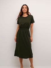 Kaffe KAcelina Short Sleeve Jersey 100% Cotton Dress - Image 1 of 5