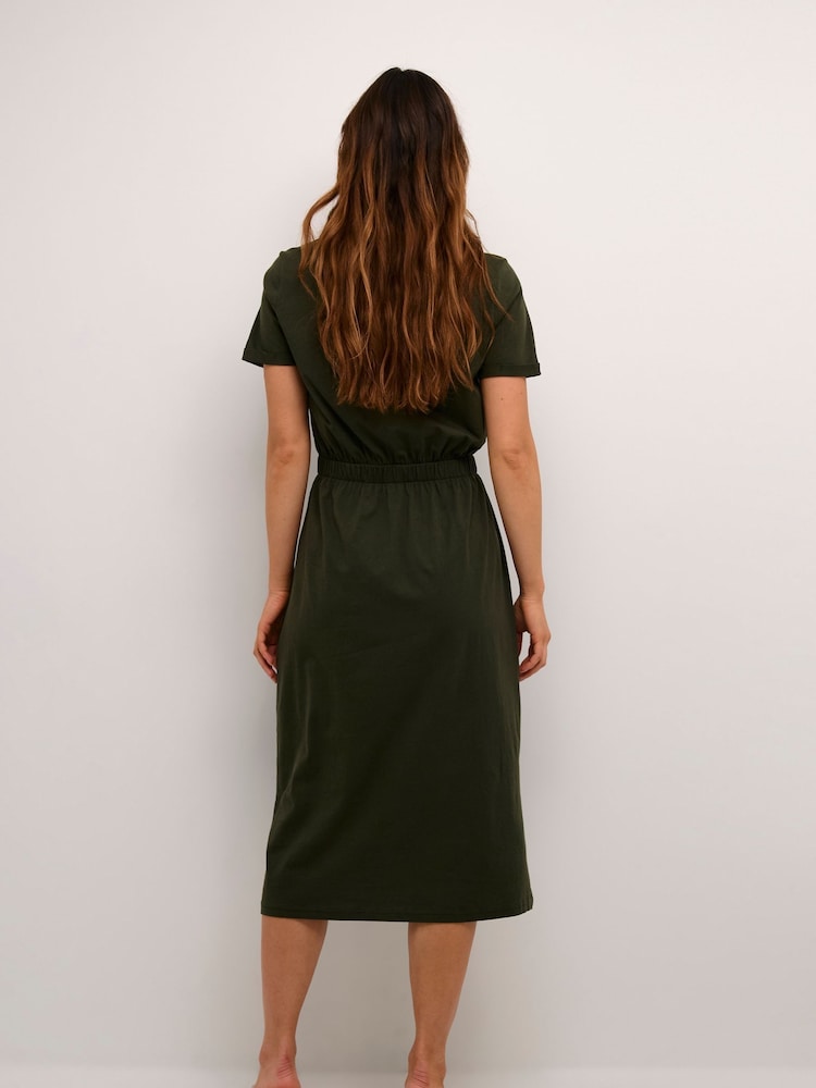 Kaffe KAcelina Short Sleeve Jersey 100% Cotton Dress - Image 2 of 5
