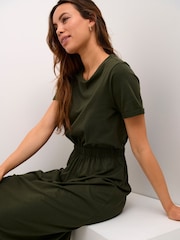 Kaffe KAcelina Short Sleeve Jersey 100% Cotton Dress - Image 3 of 5