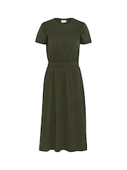 Kaffe KAcelina Short Sleeve Jersey 100% Cotton Dress - Image 4 of 5