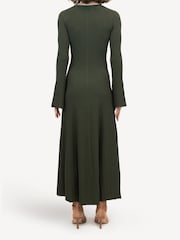 Simkhai Green Genna Ribbed Midi Dress - Image 2 of 3