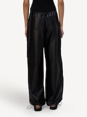 Simkhai Black Sofia Luxe Vegan Leather Cargo Trousers - Image 2 of 7