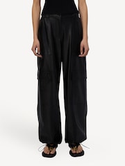 Simkhai Black Sofia Luxe Vegan Leather Cargo Trousers - Image 5 of 7