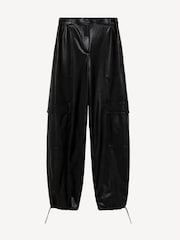 Simkhai Black Sofia Luxe Vegan Leather Cargo Trousers - Image 7 of 7