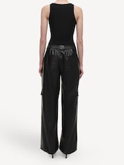 Simkhai Black Beatriz Wide Leg Cargo Trousers - Image 2 of 6
